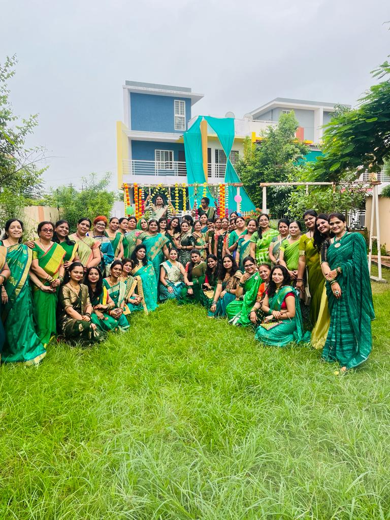 Women celebrating Teej together