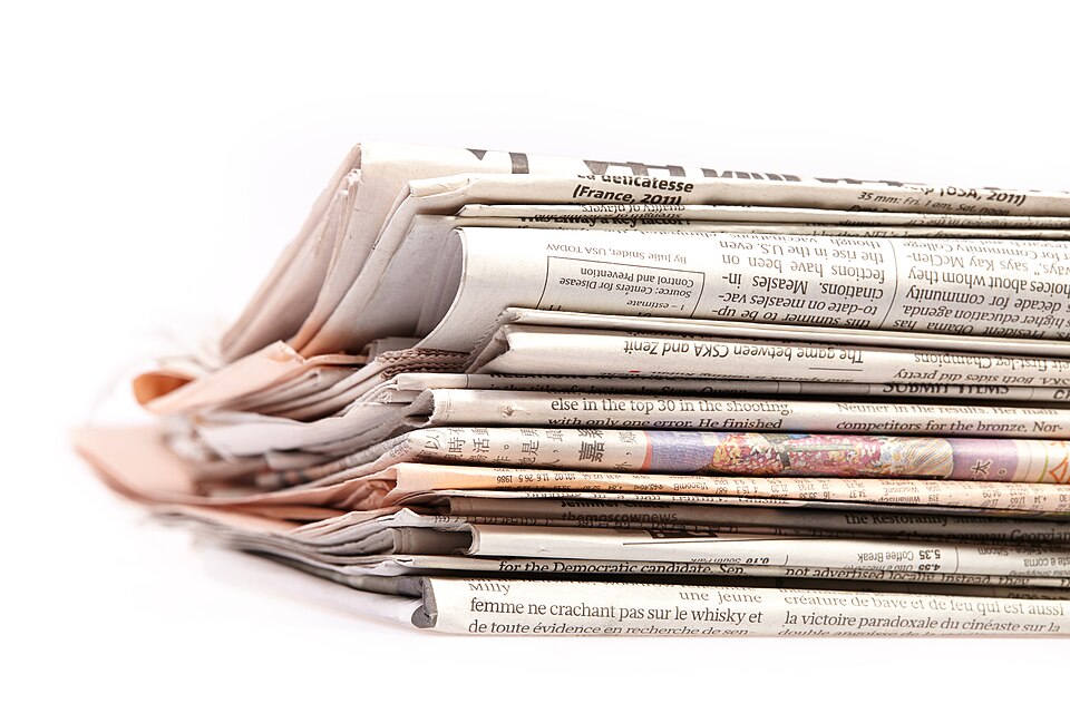 Stack of newspapers